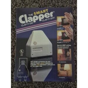 The Smart Clapper On/Off Sound Light Sensor Wireless Switch NIB 1992 Vintage